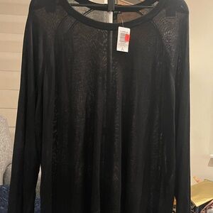 Torrid Black Sheer Blouse